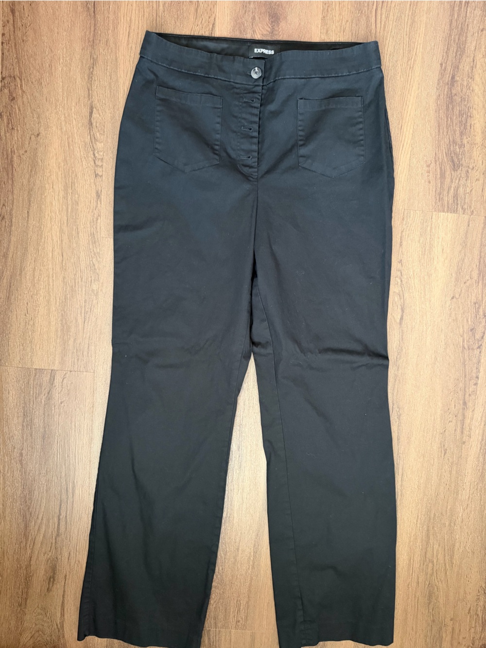 LONG Express Black Straight-Leg trousers